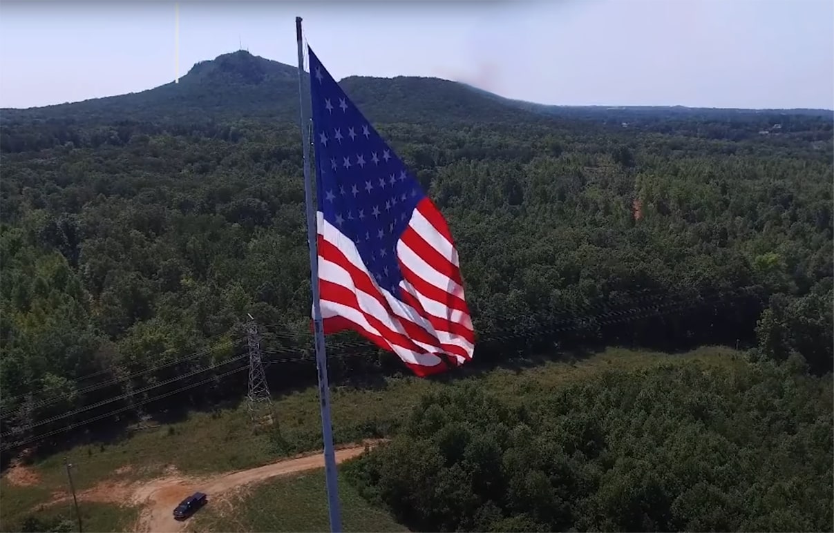 A record-sized American flag in Gastonia