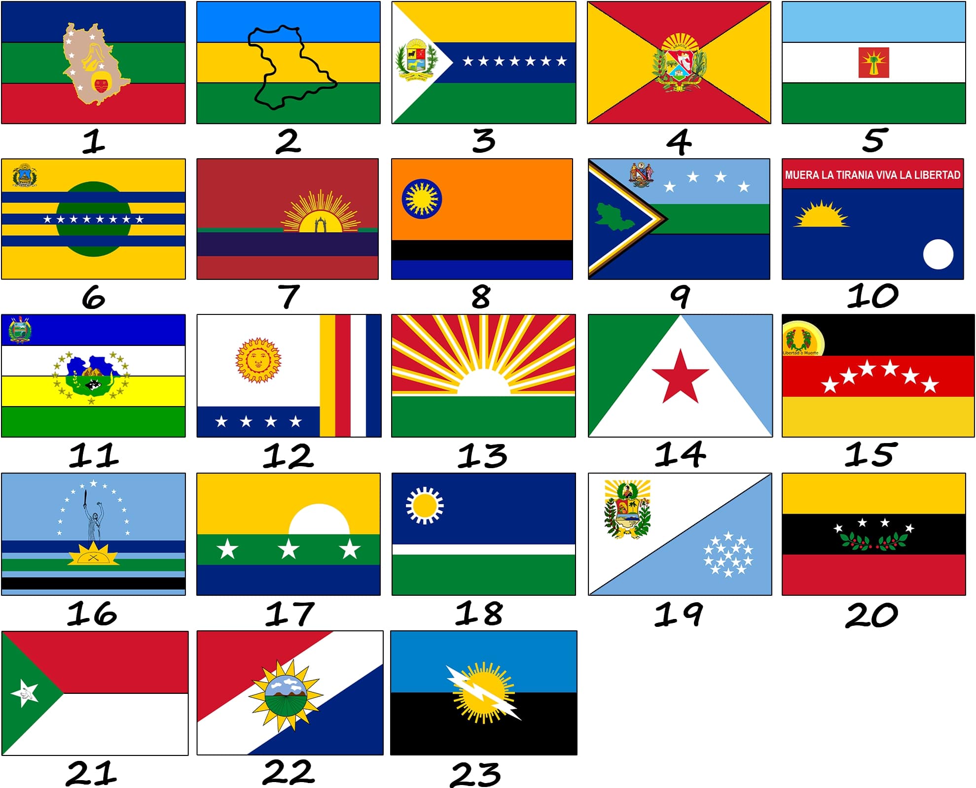 Flags of the states of Venezuela