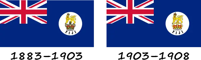 British colonial flags of Fiji 1883-1908