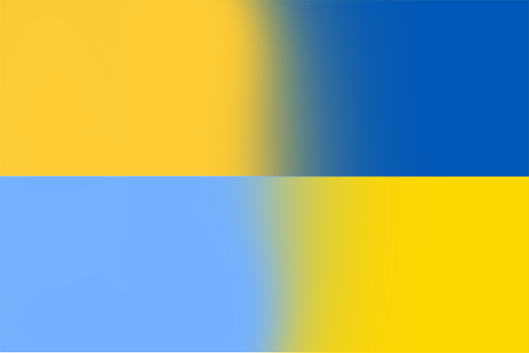 Is Ukraine's flag yellow and blue or blue and yellow?