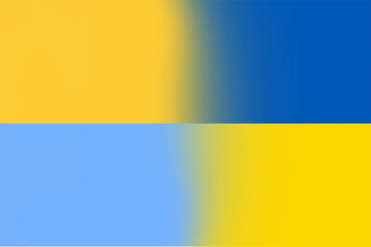 Is Ukraine's flag yellow and blue or blue and yellow?