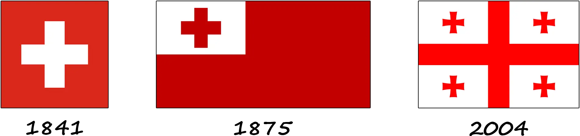 What flags are similar to Tonga's flag?