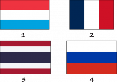 Which flags have a similar design to the flag of the Netherlands?