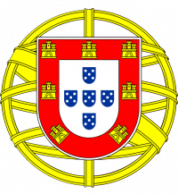 Coat of arms on the flag of Portugal