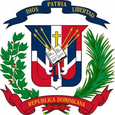 The coat of arms of the Dominican Republic