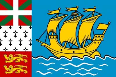 The unofficial flag of Saint Pierre and Miquelon