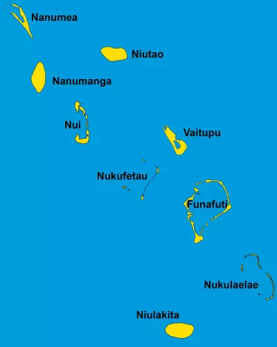 Map of the islands (atolls) of Tuvalu